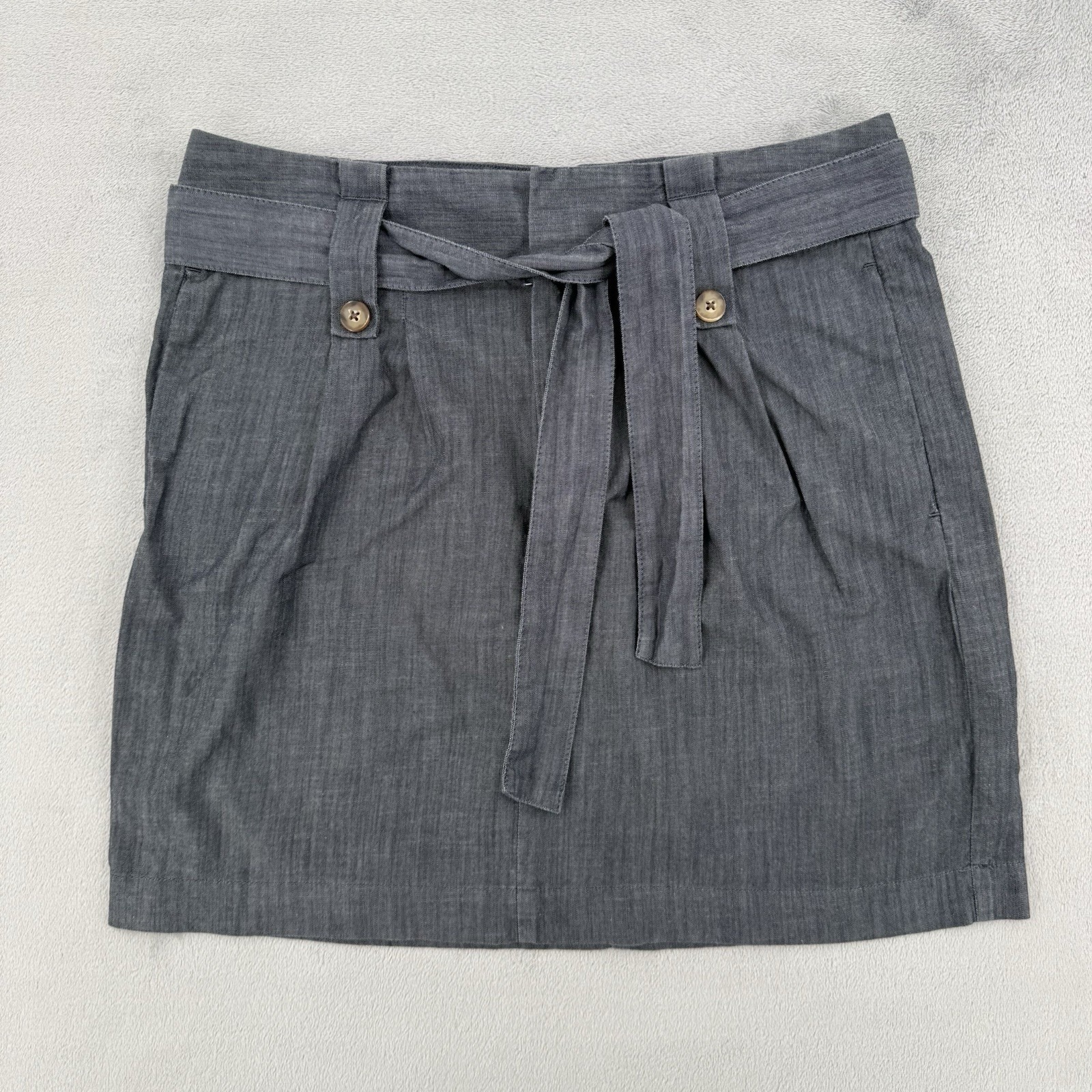 Banana Republic Women's Size 8 Chambray Pencil Skirt With Belt Summer